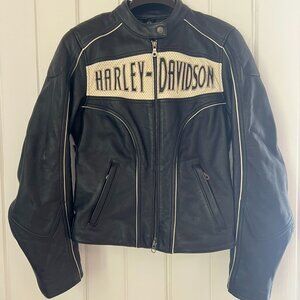 Harley-Davidson Women's Leather Motorcycle Jacket with Liner (S)